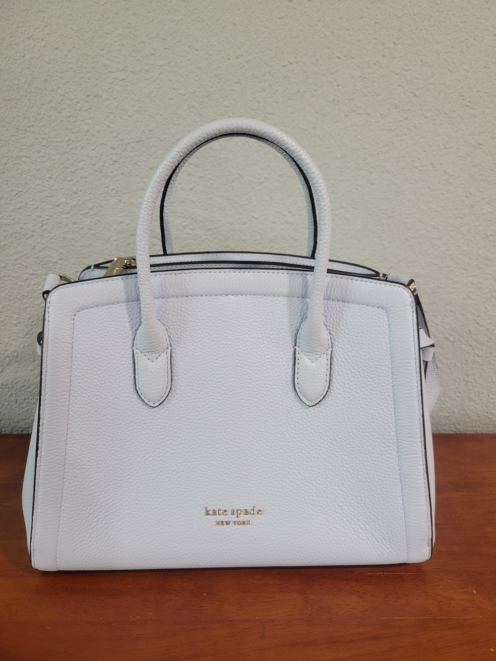 Kate Spade Knott Medium Satchel Leather Watercolor Blue